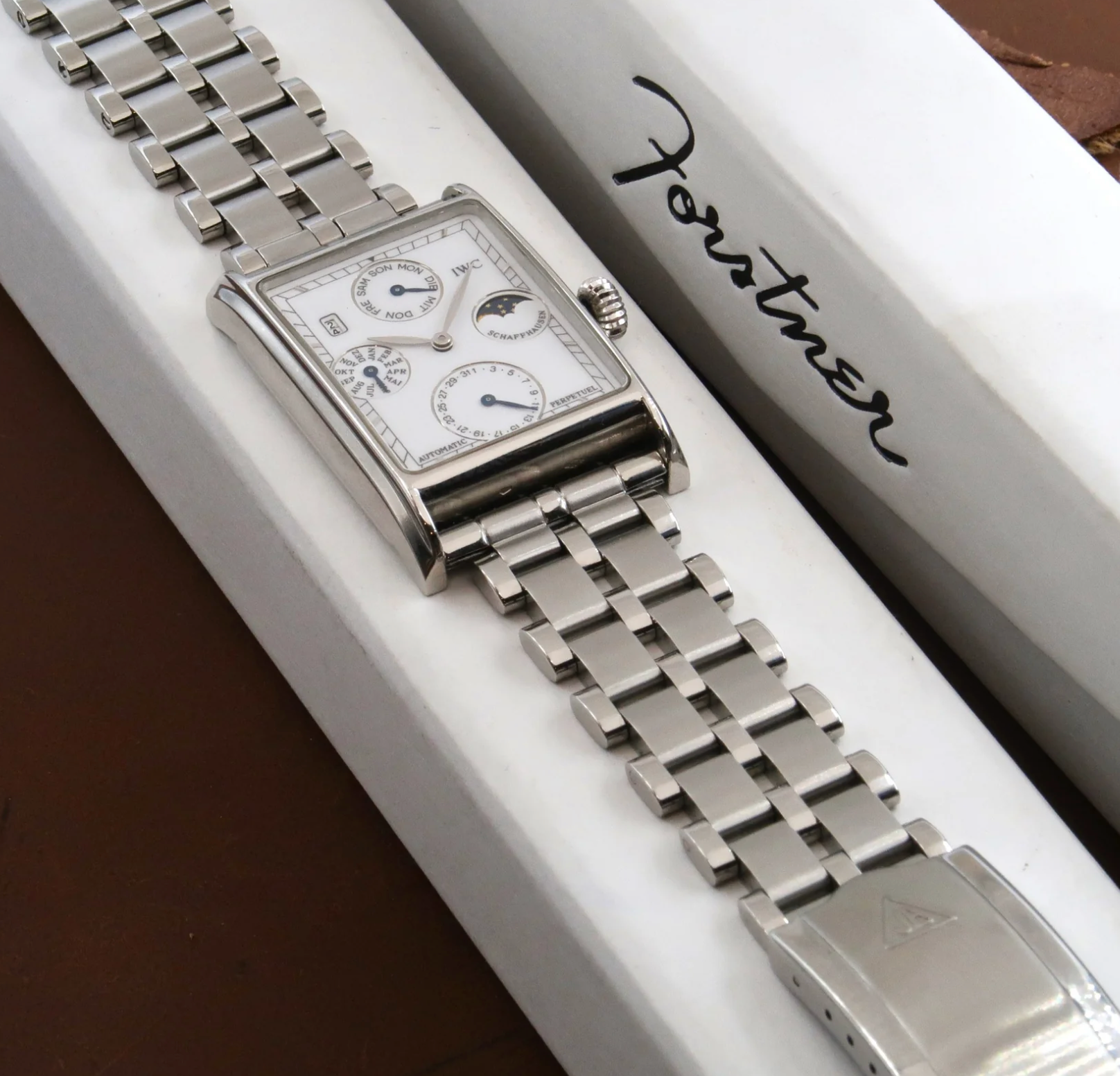 Forstner 5-Row Beads of Rice Stainless Steel Watch Bracelet