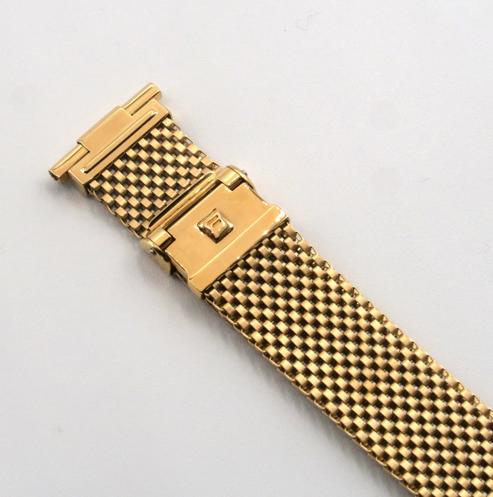 Gold Plated WIDE Version Forstner Komfit "JB" Mesh Watch Bracelet