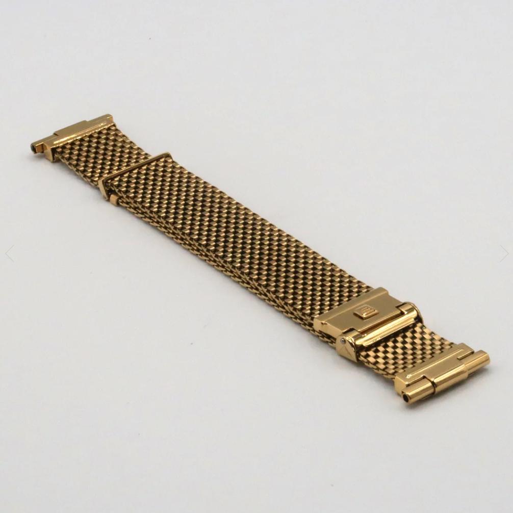 Forstner Komfit "JB" Mesh Watch Bracelet Gold Plated WIDE Version for Apple Watch